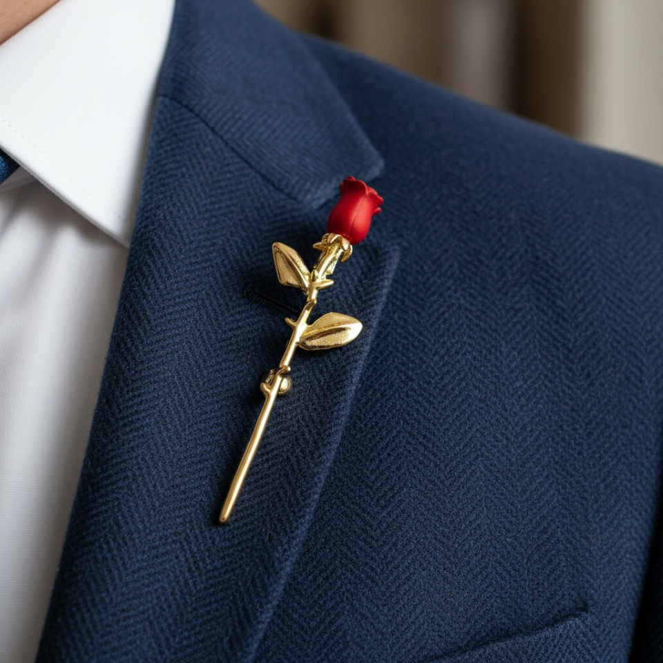 Kırmızı Gül Broş