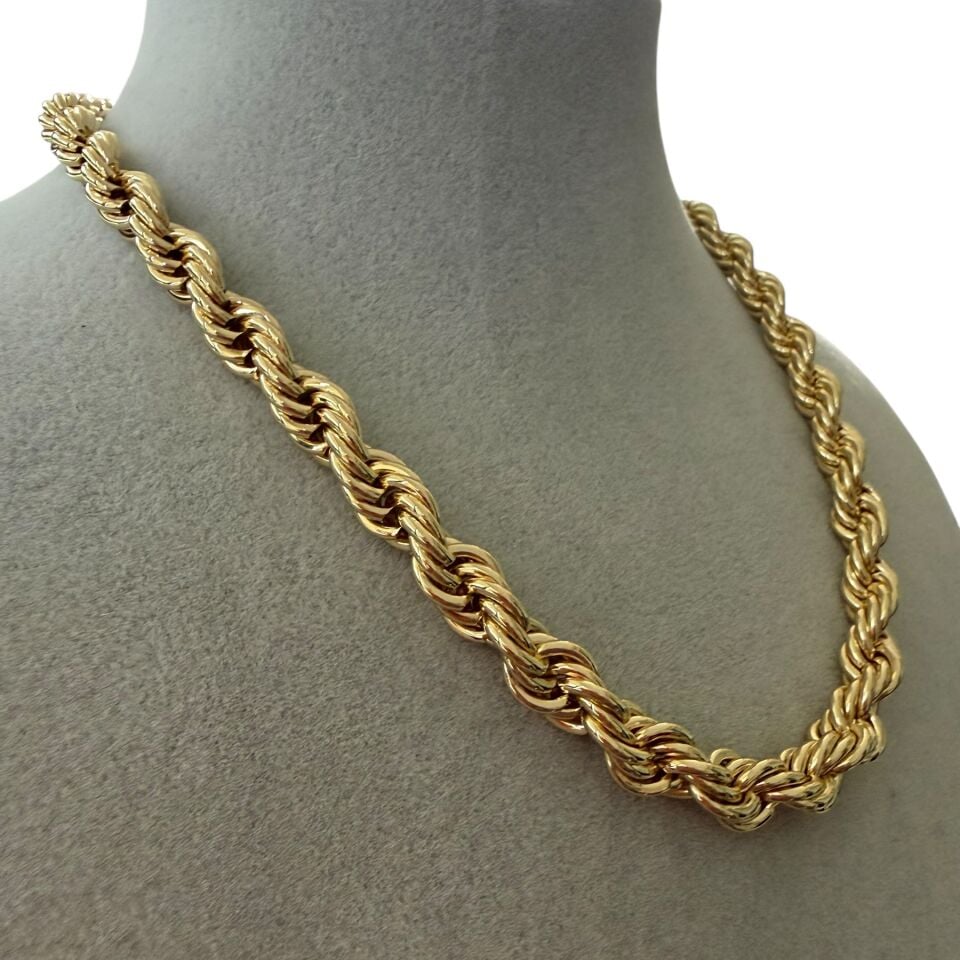 İtalyan Tarzı Kalın Burgu Zincir Kolye