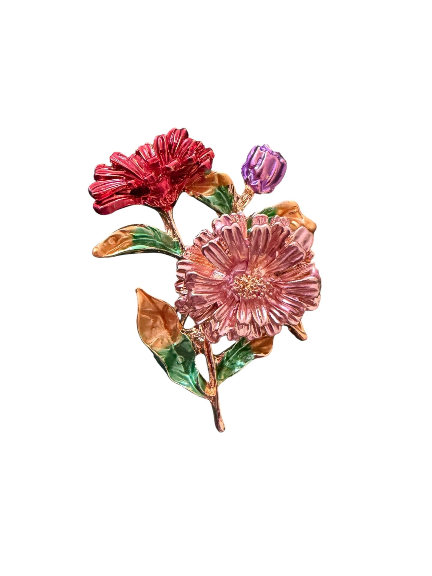 Renkli Çiçek Demeti Broş