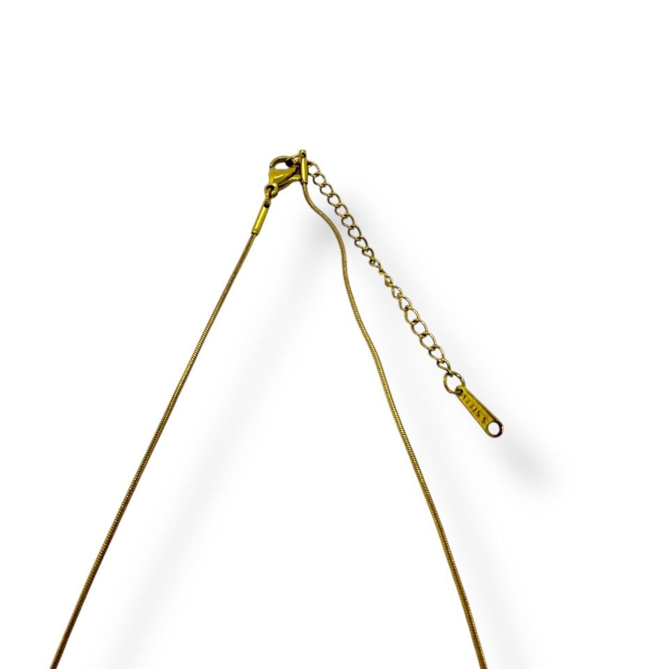 Balık Figürlü Renklı Mine İşlemeli Gold Charm Kolye