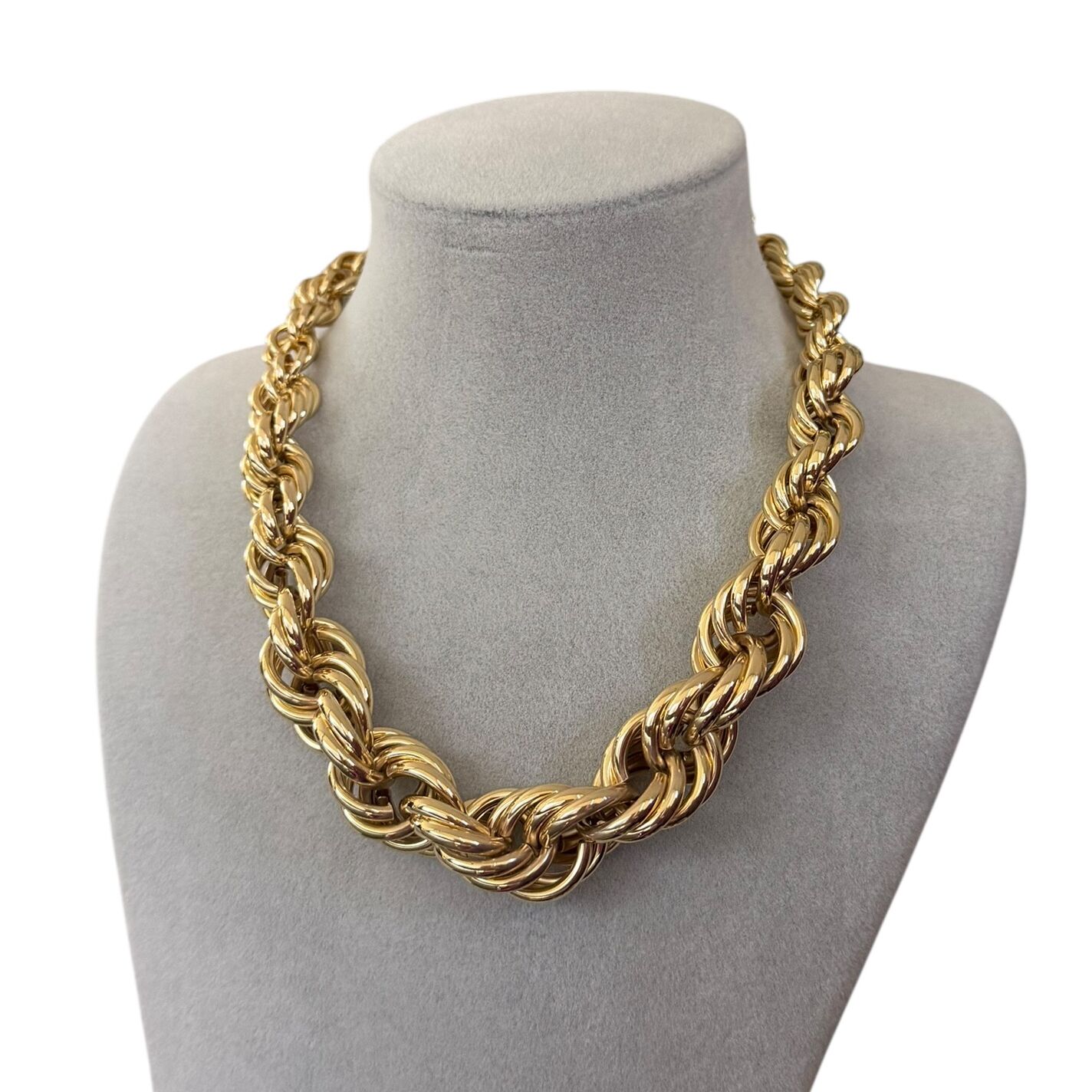 Gold Kalın Burgu Zincir Kolye