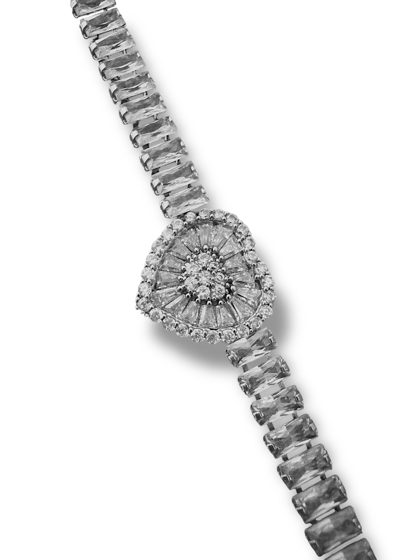 Kalp Figürlü Baget Taşlı Bileklik