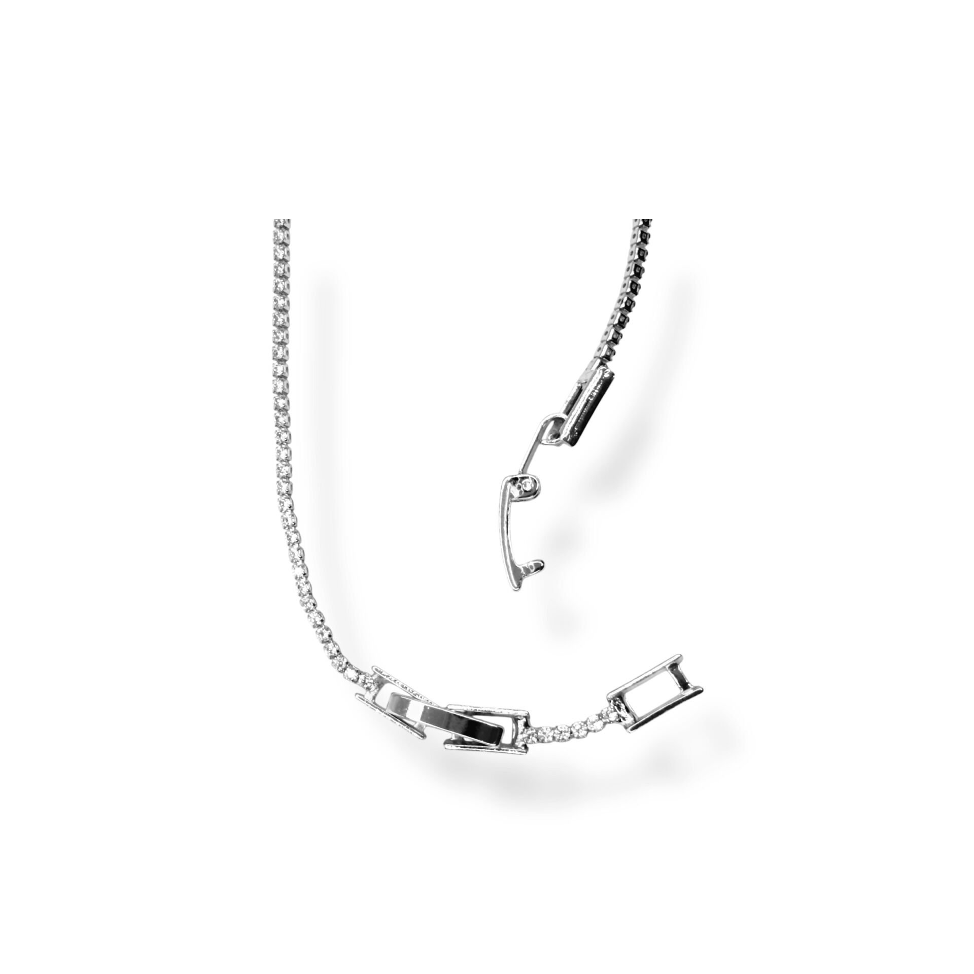 Zirkon Taşlı Tenis Zinciri / Su Yolu Minimalist İnce Bileklik(SILVER)