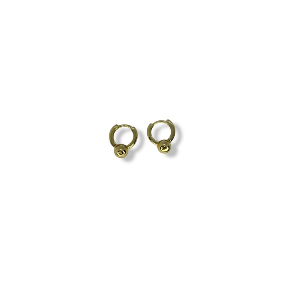 Top Detaylı Minimalist Gold Halka Küpe
