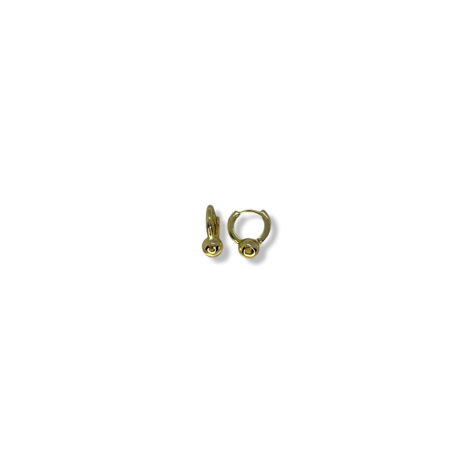 Top Detaylı Minimalist Gold Halka Küpe