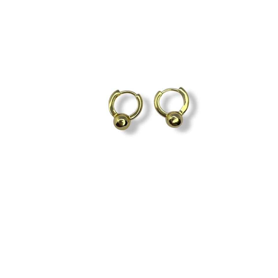 Top Detaylı Minimalist Gold Halka Küpe