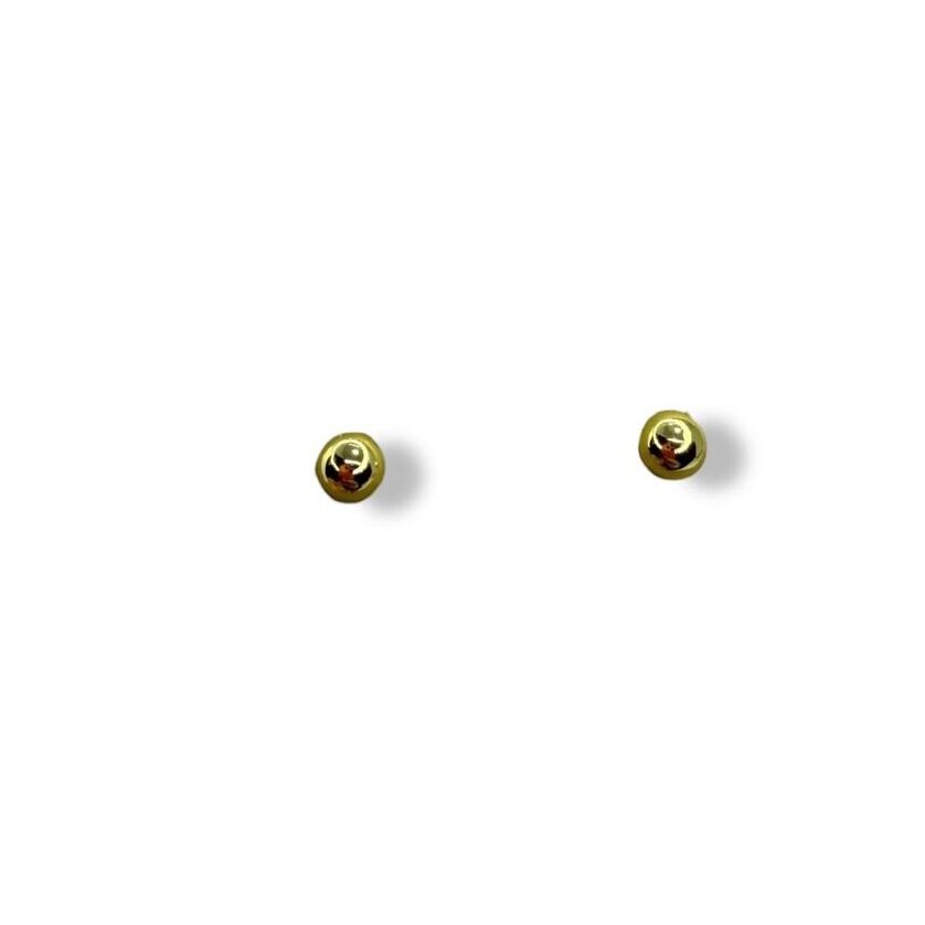 Gold Renk Minimal Çelik Top Küpe - 316L Çelik