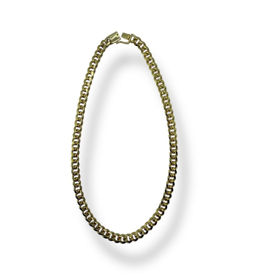 Gold Renk Kalın Gurmet Zincir Kolye - Gold Kaplama Unisex Takı