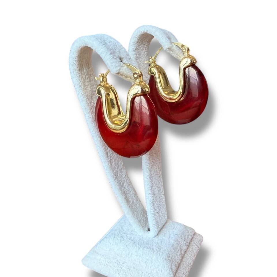 Chunky Damla Halka Küpe Serisi - Modern ve İkonik Tasarım