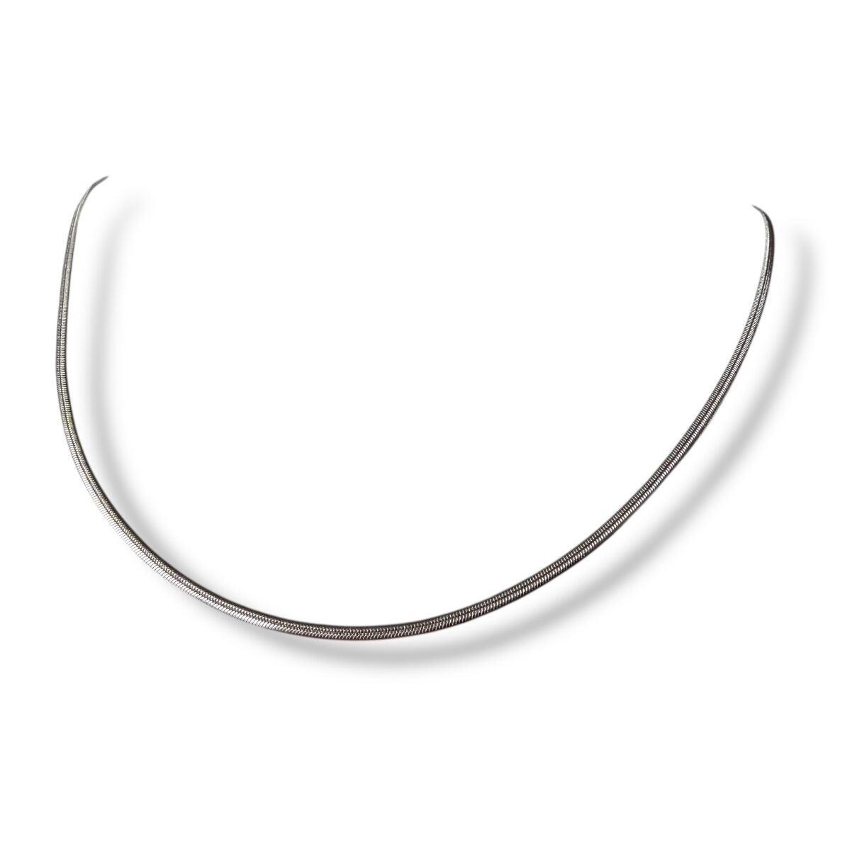 Çelik İnce Pürüzsüz İtalyan Model Unisex Kolye