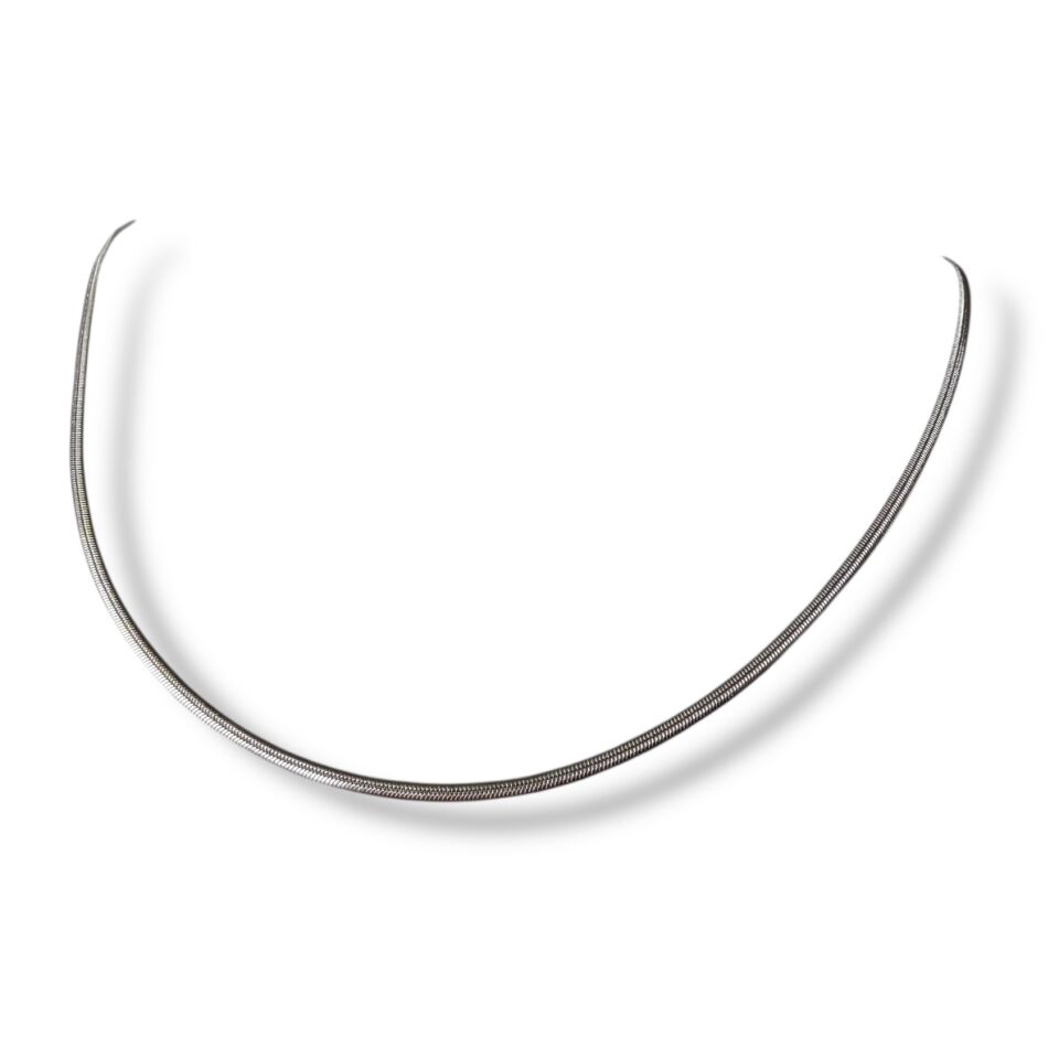 Çelik İnce Pürüzsüz İtalyan Model Unisex Kolye